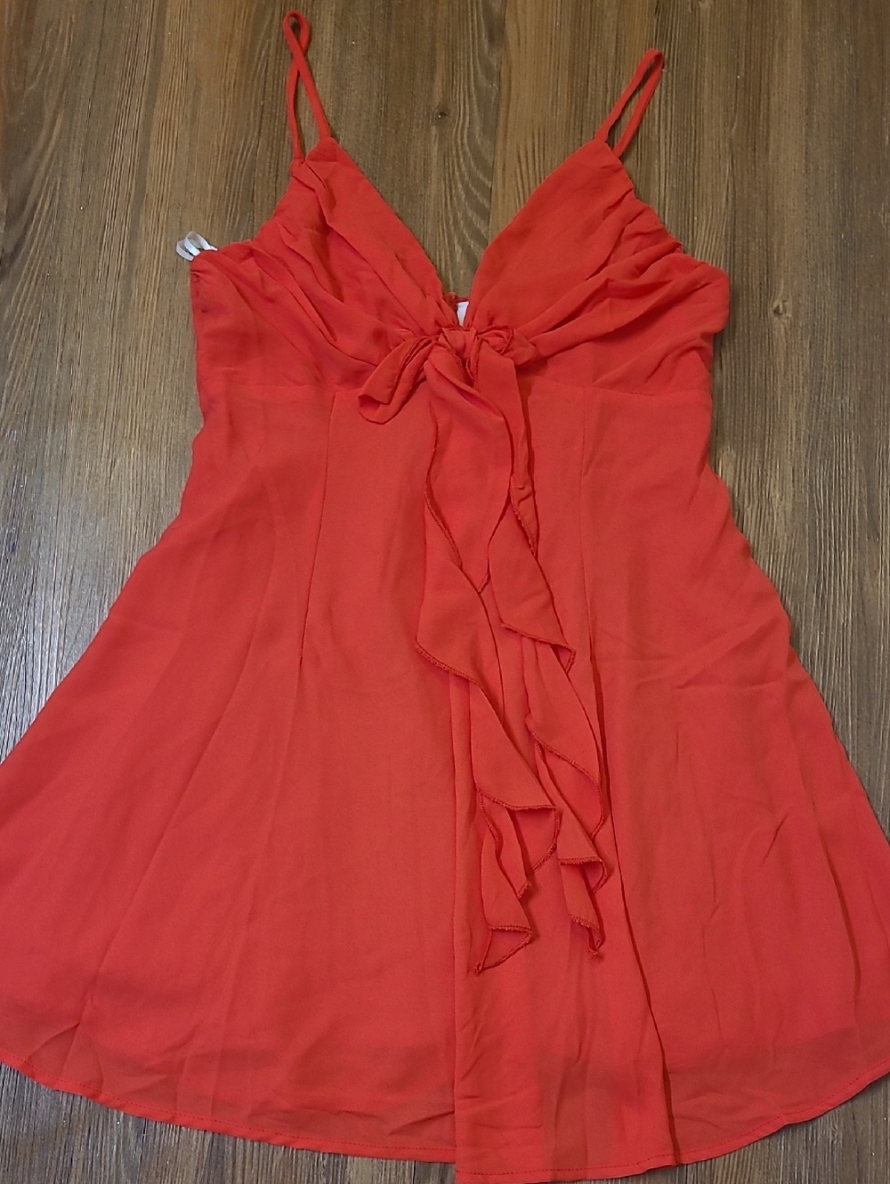 Princess Polly Red Smocked Spaghetti Strap Dress new color red size 10.